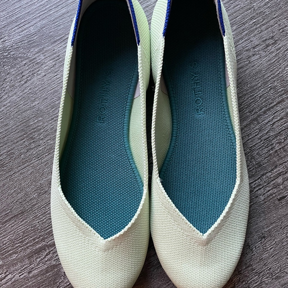 Rothy's Cream Flats Minimalist Design